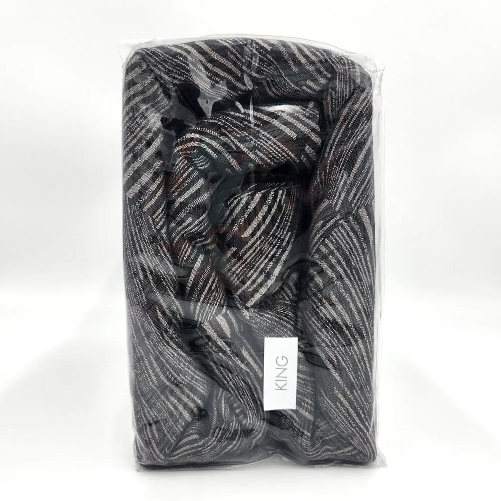 Hudson Park Brown Textured Deco Fan Collection King Duvet Comfort Cover 96x108